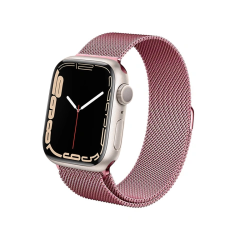 Bransoleta Crong Milano Steel Apple Watch 4/5/6/7/SE/8/9 40/41mm (różowe złoto)