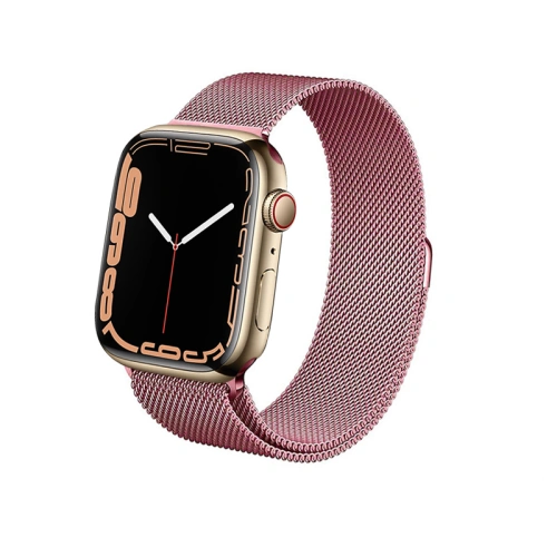 Bransoleta Crong Milano Steel Apple Watch 4/5/6/7/SE/8/9 40/41mm (różowe złoto)