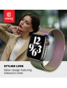 Brățara Crong Milano Steel Apple Watch 4/5/6/7/SE/8/9 40/41mm (opalizant)
