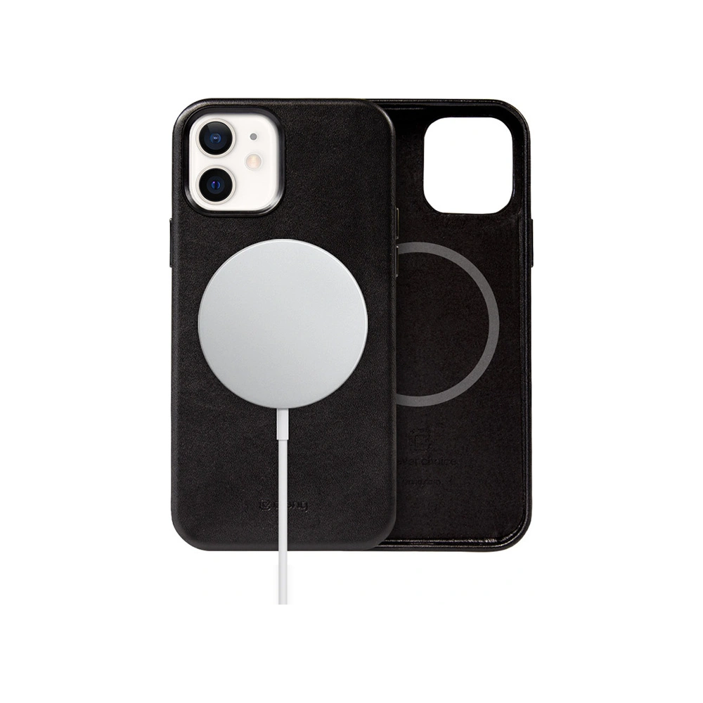 Hurtownia GSM - Etui Crong Essential Cover Magnetic MagSafe Apple iPhone 12/12 Pro (negru) - CRG334 - {ean13} - Hurt