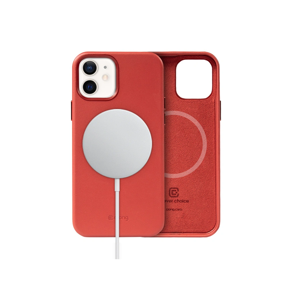 Hurtownia GSM - Etui Crong Essential Cover Magnetic MagSafe Apple iPhone 12/12 Pro (roșu) - CRG335 - {ean13} - Hurt