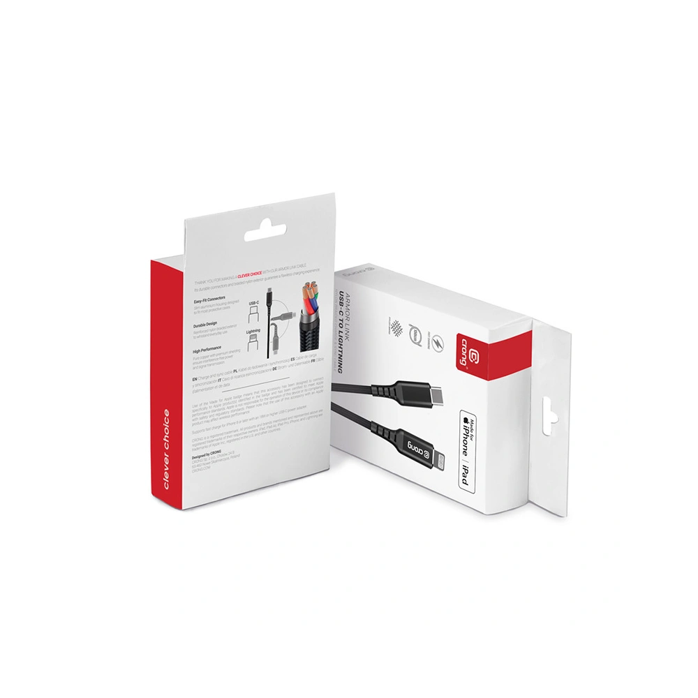 Hurtownia GSM - Kábel Crong Armor Link USB-C/Lightning MFi 150cm (fekete) - CRG349 - {ean13} - Hurt