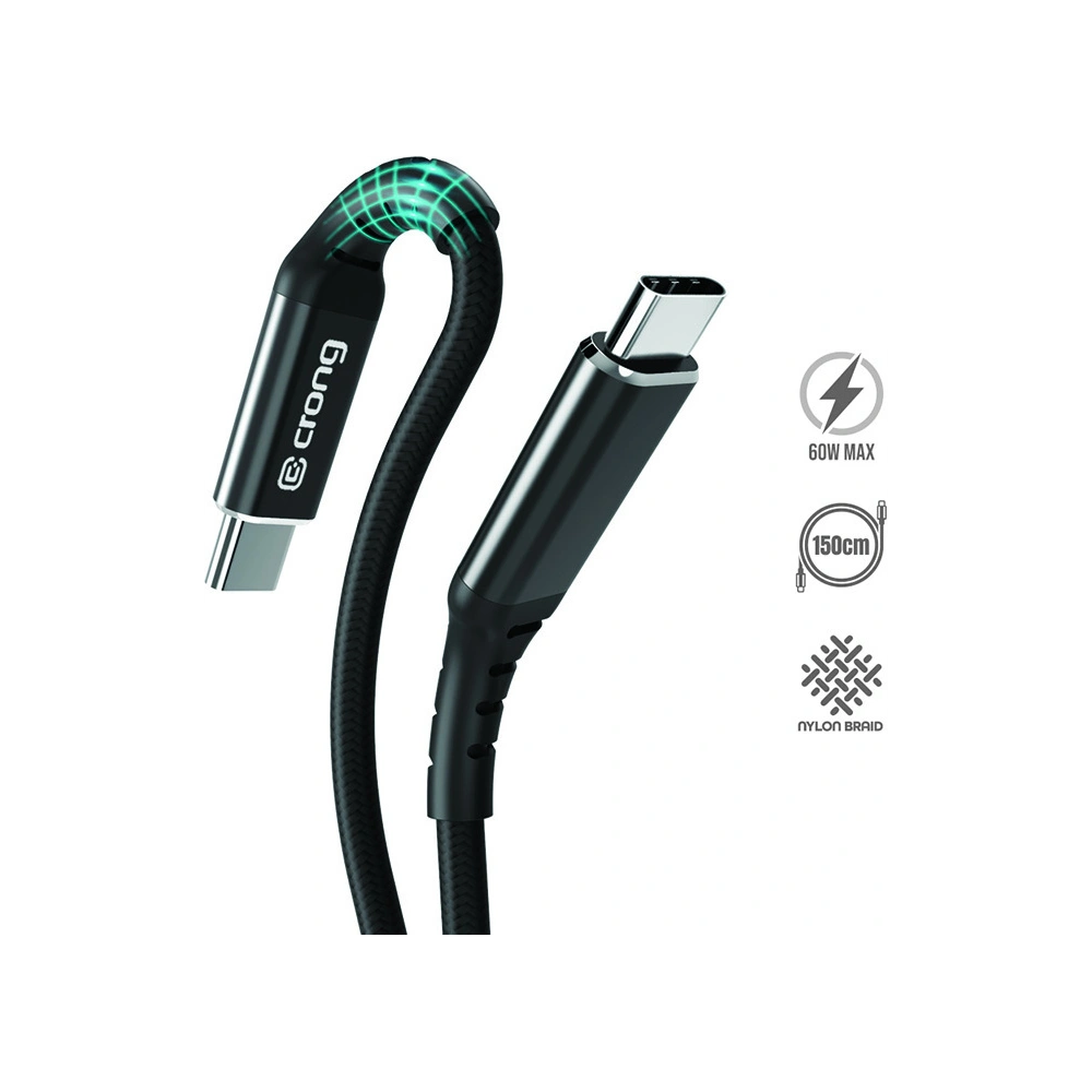 Hurtownia GSM - Kabel Crong Armor Link USB-C/USB-C 60W 150cm (černý) - CRG350 - {ean13} - Hurt