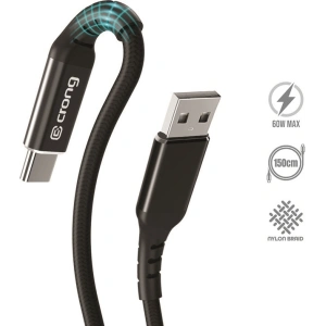 Hurtownia GSM - Cablu Crong Armor Link USB-A/USB-C 60W 150cm (negru) - CRG351 - {ean13} - Hurt