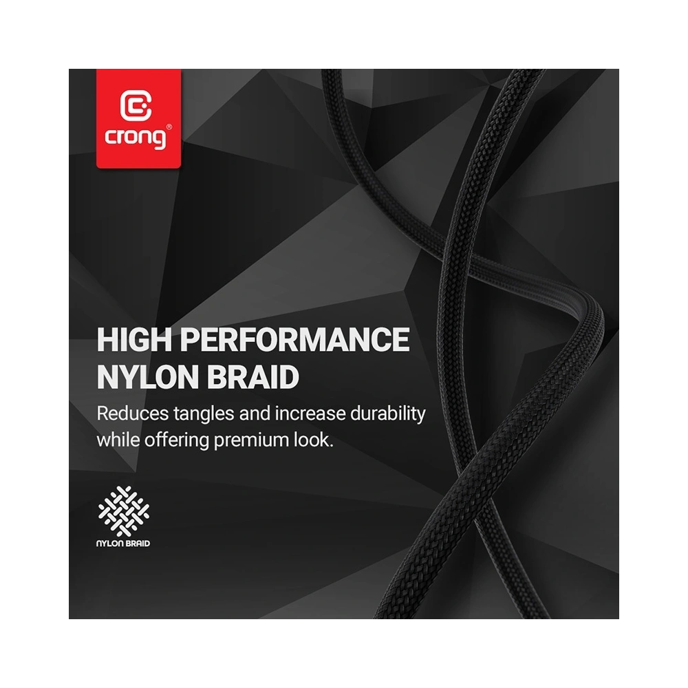 Wholesale Crong Armor Link USB-A/USB-C Cable 60W 150cm (black) - CRG351 - {ean13} - Hurt