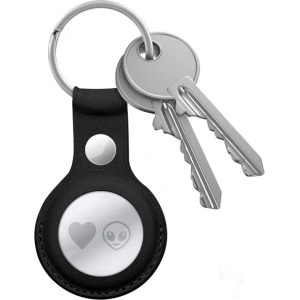 Wholesale Crong Leather Case with Key Ring Apple AirTag (black) - CRG352 - {ean13} - Hurt