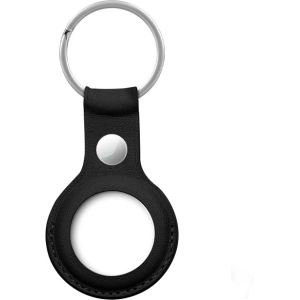 Wholesale Crong Leather Case with Key Ring Apple AirTag (black) - CRG352 - {ean13} - Hurt