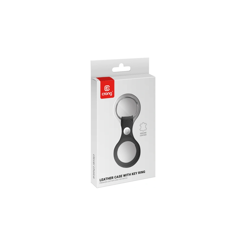 Hurtownia GSM - Brelok Crong Leather Case with Key Ring Apple AirTag (czarny) - CRG352 - {ean13} - Hurt