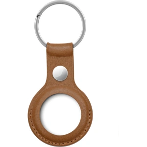 Wholesale Crong Leather Case with Key Ring Apple AirTag (brown) - CRG353 - {ean13} - Hurt
