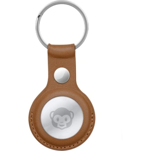Wholesale Crong Leather Case with Key Ring Apple AirTag (brown) - CRG353 - {ean13} - Hurt