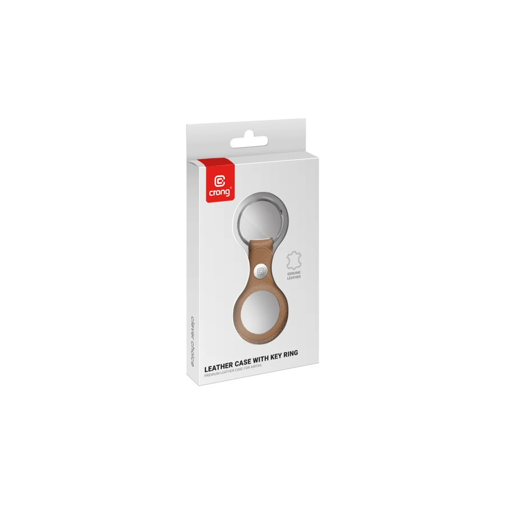 Hurtownia GSM - Brelok Crong Leather Case with Key Ring Apple AirTag (brązowy) - CRG353 - {ean13} - Hurt