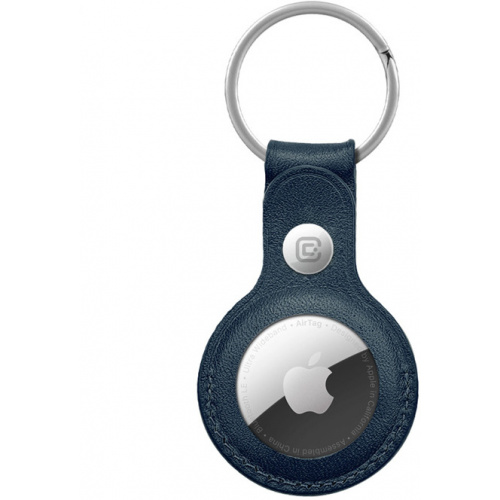 Crong Distributor - 5907731987967 - CRG354 - Crong Leather Case with Key Ring Apple AirTag (navy blue) - B2B homescreen