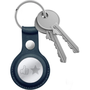 Wholesale Crong Leather Case with Key Ring Apple AirTag (navy blue) - CRG354 - {ean13} - Hurt