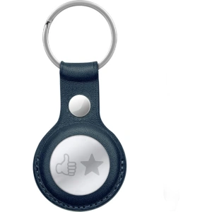 Wholesale Crong Leather Case with Key Ring Apple AirTag (navy blue) - CRG354 - {ean13} - Hurt