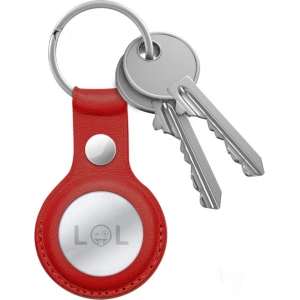 Wholesale Crong Leather Case with Key Ring Apple AirTag (red) - CRG355 - {ean13} - Hurt