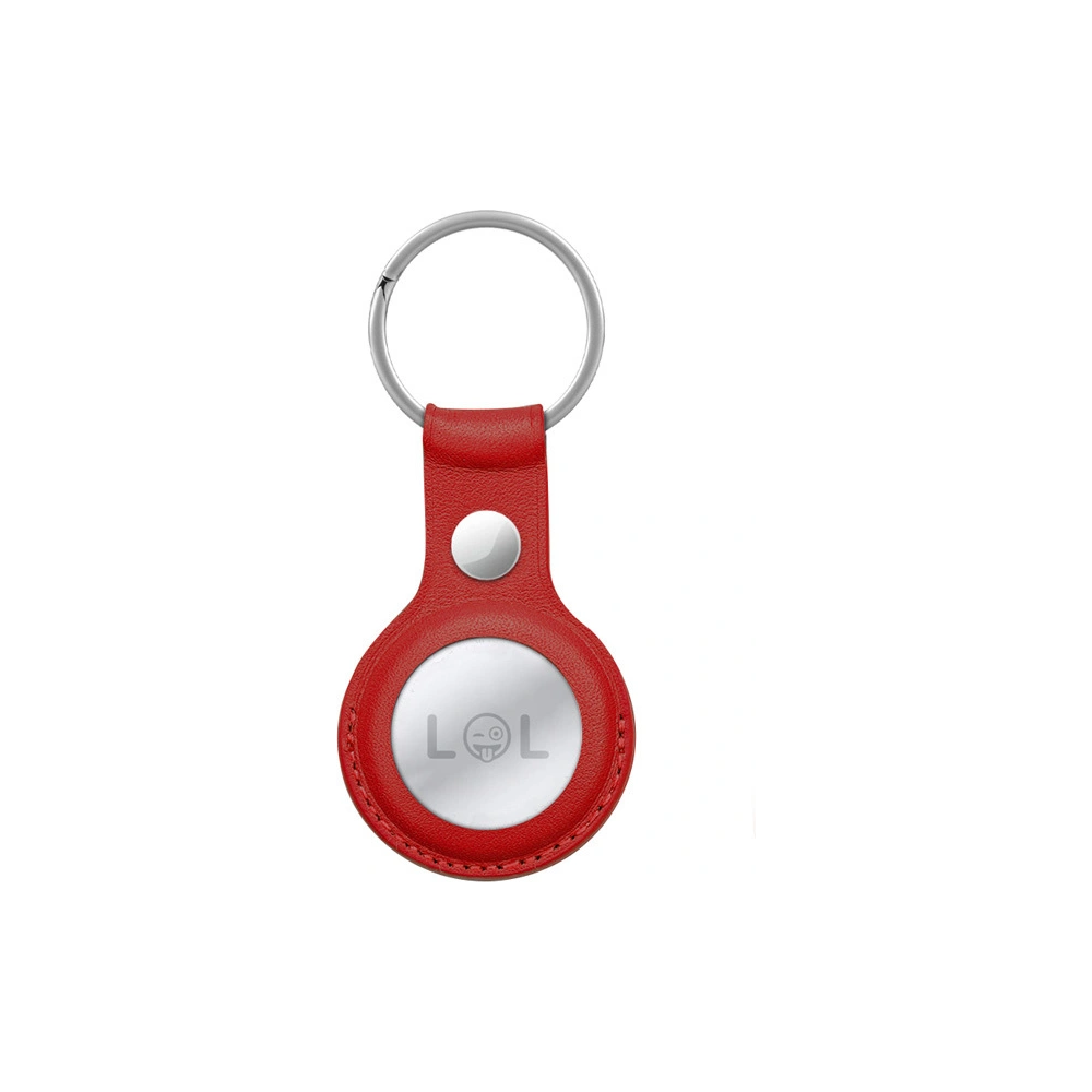 Hurtownia GSM - Brelok Crong kožené pouzdro s kroužkem na klíče Apple AirTag (červený) - CRG355 - {ean13} - Hurt
