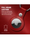 Wholesale Crong Leather Case with Key Ring Apple AirTag (red) - CRG355 - {ean13} - Hurt