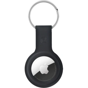 Wholesale Crong Silicone Case with Key Ring Apple AirTag (black) - CRG356 - {ean13} - Hurt