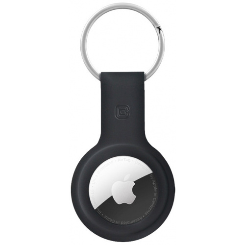 Crong Distributor - 5907731987905 - CRG356 - Crong Silicone Case with Key Ring Apple AirTag (black) - B2B homescreen