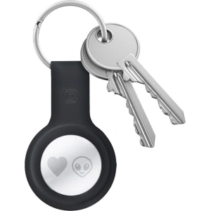 Wholesale Crong Silicone Case with Key Ring Apple AirTag (black) - CRG356 - {ean13} - Hurt