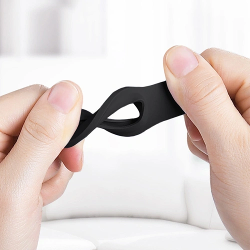 Brelok Crong Silicone Case with Key Ring Apple AirTag (czarny)