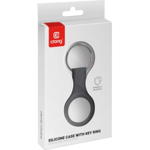 Wholesale Crong Silicone Case with Key Ring Apple AirTag (black) - CRG356 - {ean13} - Hurt
