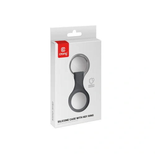Brelok Crong Silicone Case with Key Ring Apple AirTag (czarny)