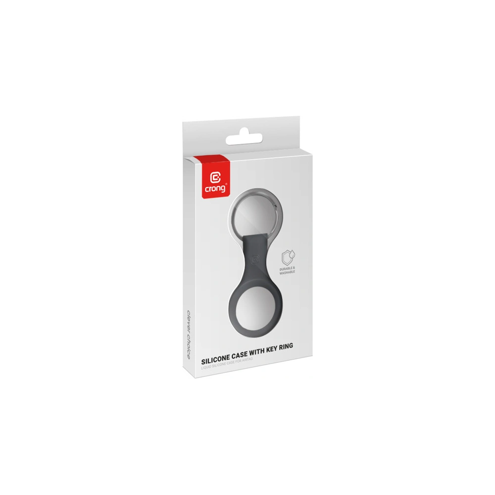 Hurtownia GSM - Brelok Crong szilikon tok kulcstartóval Apple AirTag (fekete) - CRG356 - {ean13} - Hurt