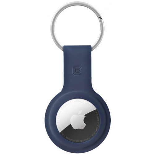 Crong Distributor - 5907731987912 - CRG357 - Crong Silicone Case with Key Ring Apple AirTag (navy blue) - B2B homescreen