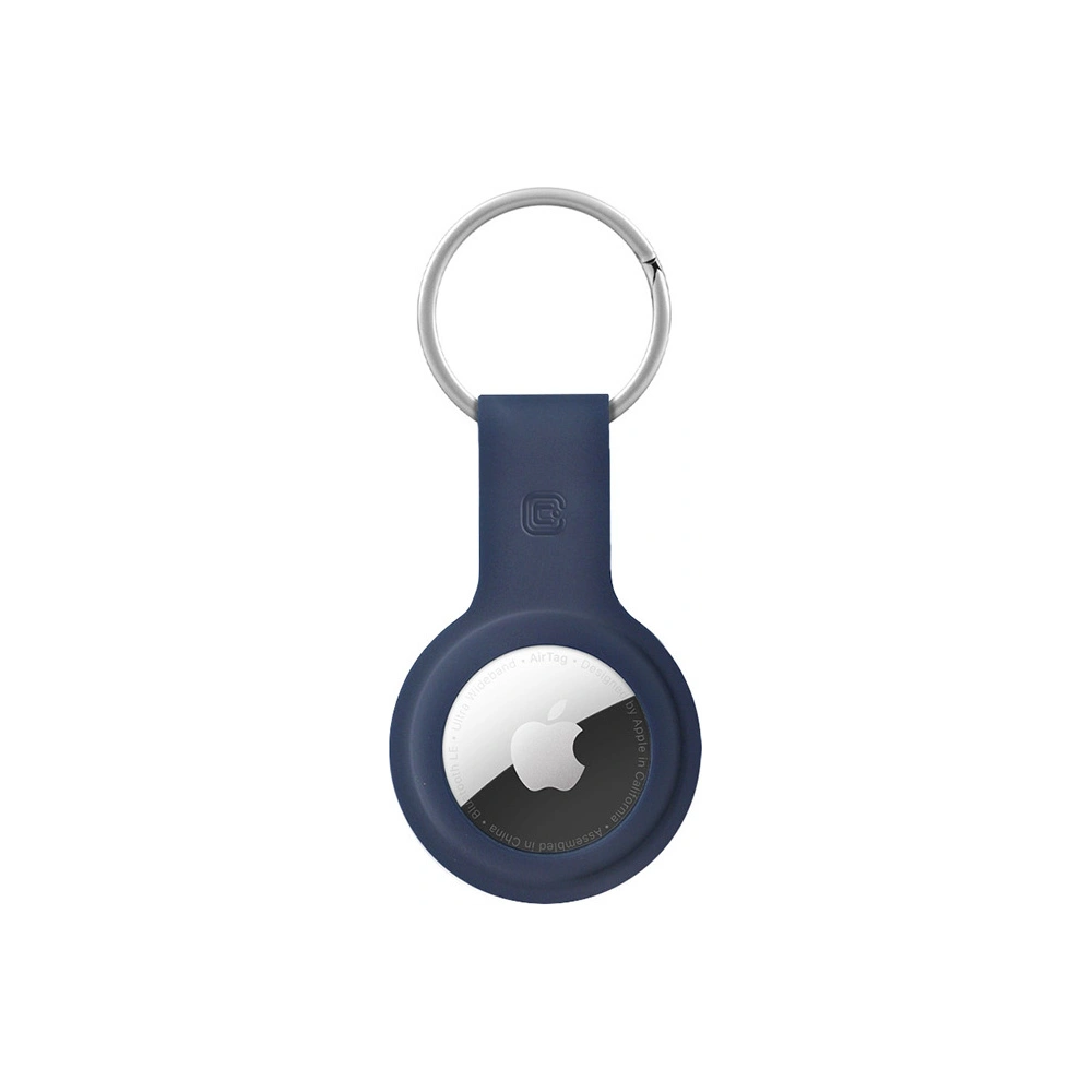 Hurtownia GSM - Breloc Crong Carcasă din silicon cu inel pentru chei Apple AirTag (bleumarin) - CRG357 - {ean13} - Hurt