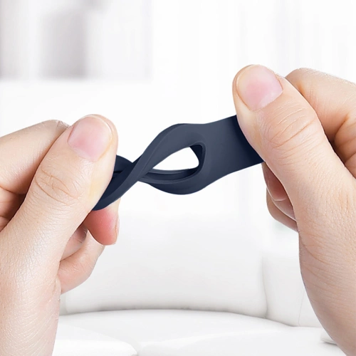 Brelok Crong Silicone Case with Key Ring Apple AirTag (granatowy)