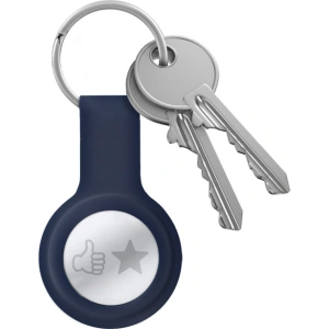 Wholesale Crong Silicone Case with Key Ring Apple AirTag (navy blue) - CRG357 - {ean13} - Hurt