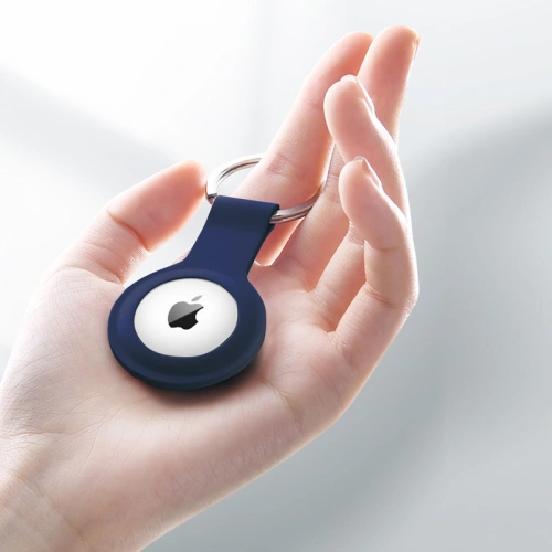 Brelok Crong Silicone Case with Key Ring Apple AirTag (granatowy)