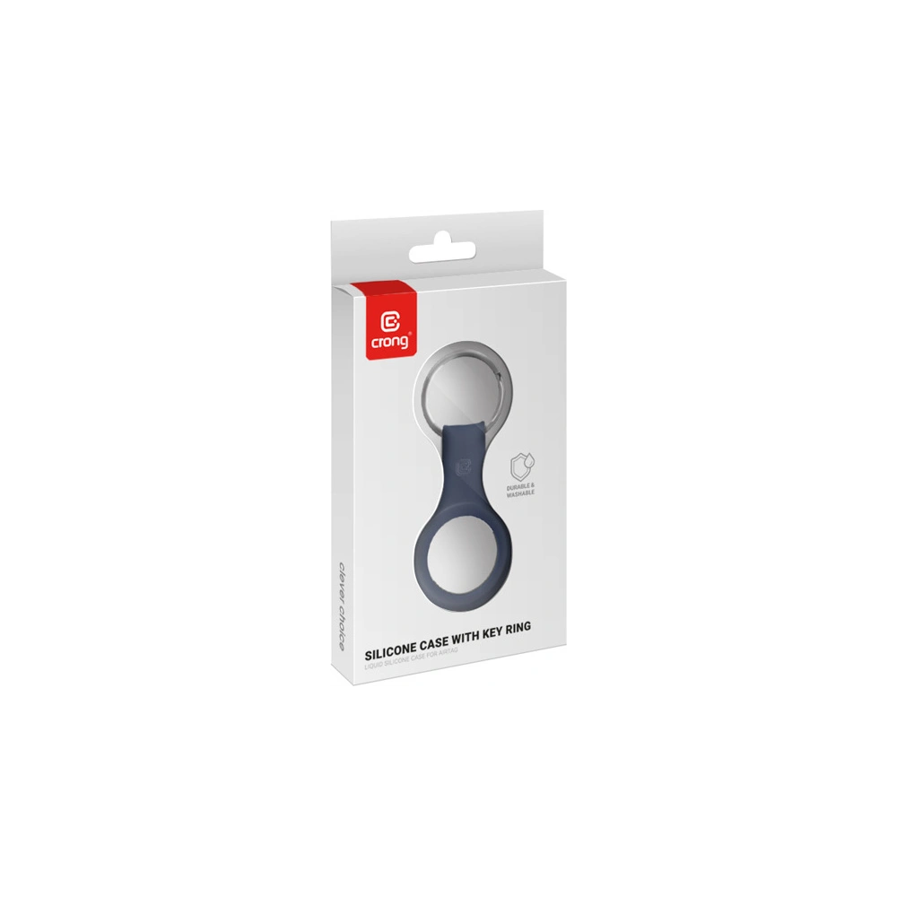 Hurtownia GSM - Breloc Crong Carcasă din silicon cu inel pentru chei Apple AirTag (bleumarin) - CRG357 - {ean13} - Hurt