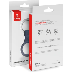 Wholesale Crong Silicone Case with Key Ring Apple AirTag (navy blue) - CRG357 - {ean13} - Hurt