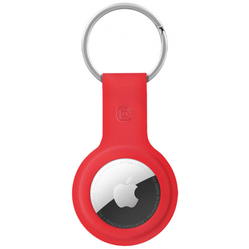 Crong Distributor - 5907731987929 - CRG358 - Crong Silicone Case with Key Ring Apple AirTag (red) - B2B homescreen