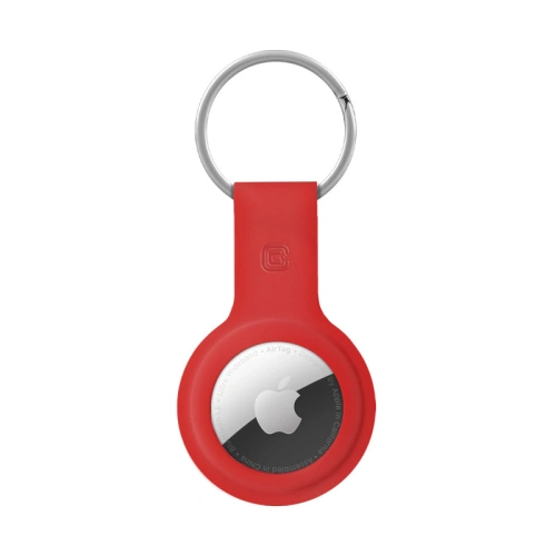 Brelok Crong Silicone Case with Key Ring Apple AirTag (czerwony)