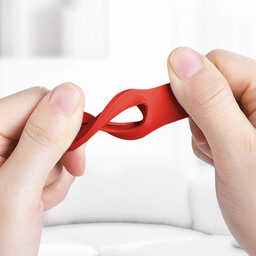 Brelok Crong Silicone Case with Key Ring Apple AirTag (czerwony)