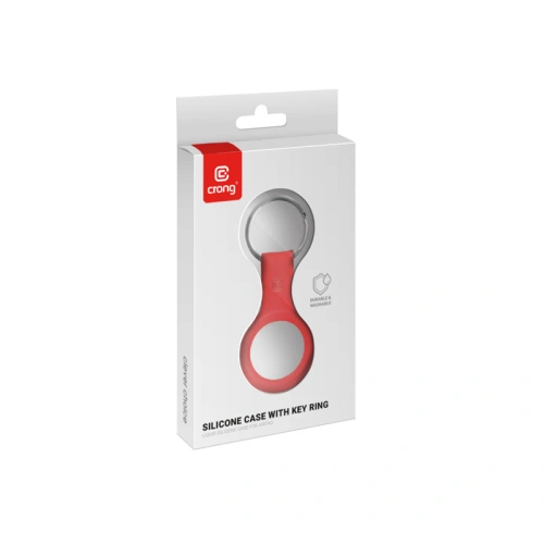 Brelok Crong Silicone Case with Key Ring Apple AirTag (czerwony)