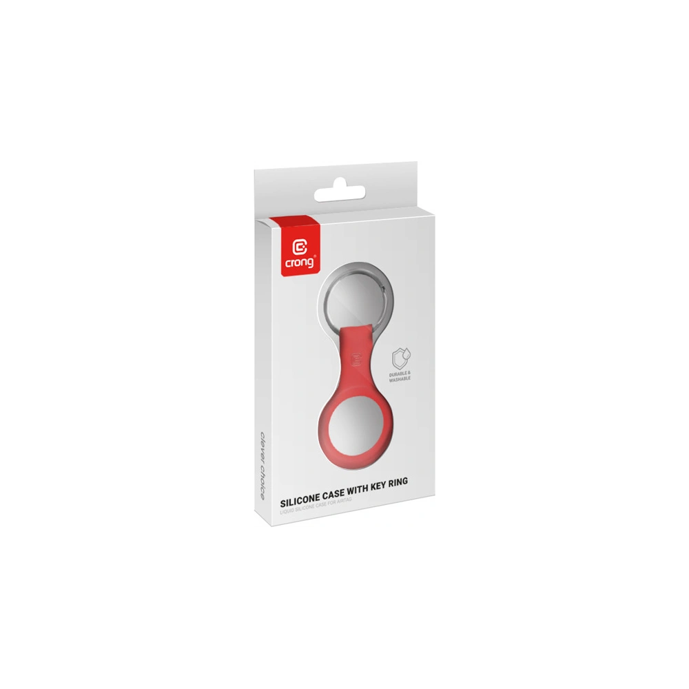 Hurtownia GSM - Breloc Crong Carcasă din silicon cu inel de cheie Apple AirTag (roșu) - CRG358 - {ean13} - Hurt