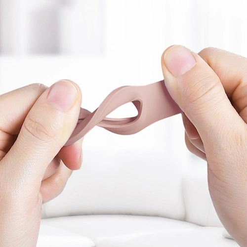 Brelok Crong Silicone Case with Key Ring Apple AirTag (piaskowy róż)