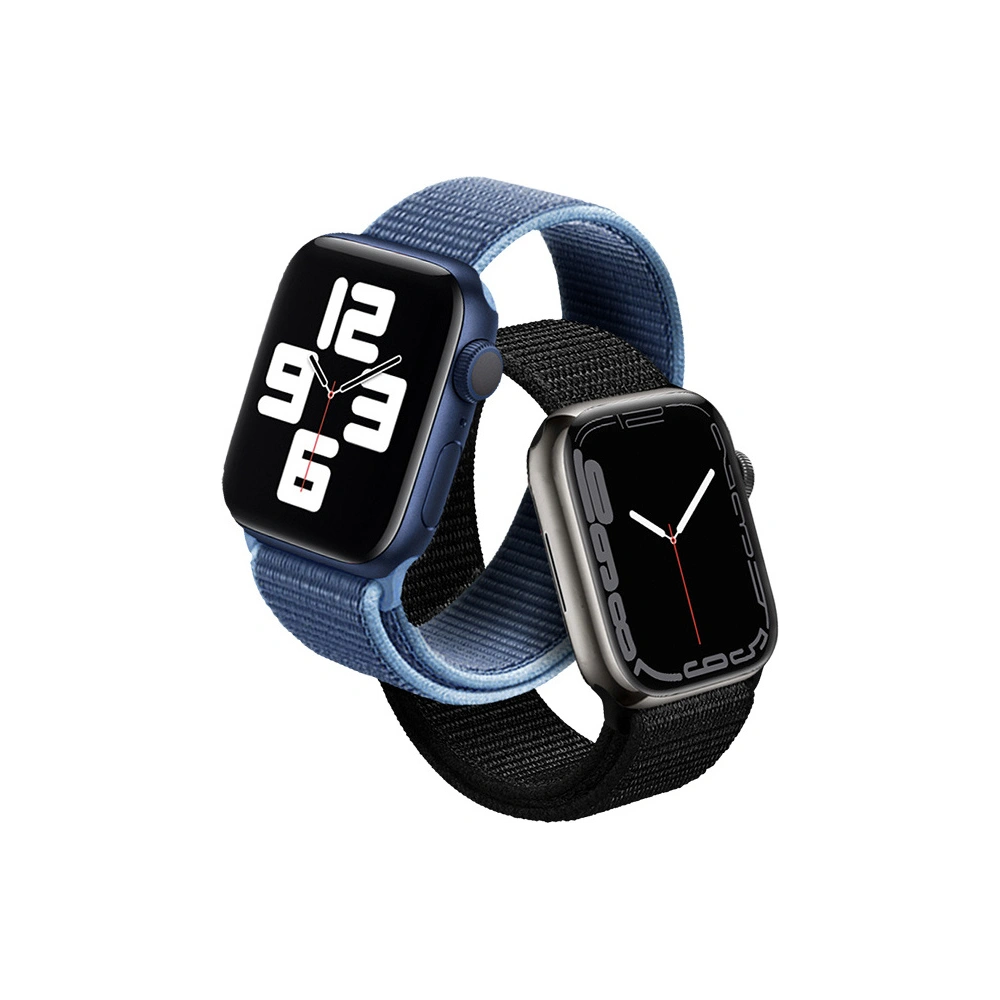 Pasek Crong Nylon Apple Watch 4/5/6/7/SE/8/9/10 40/41/42mm (Albastru Ocean)
