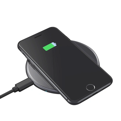 Ładowarka bezprzewodowa Crong PowerSpot Fast Wireless Charger Qi 15W USB-C (Shadow Black)