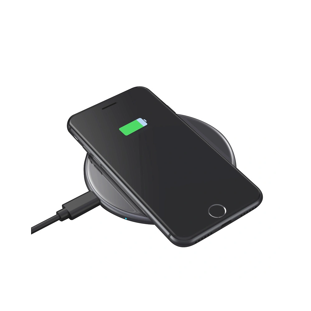Hurtownia GSM - Kabelloses Ladegerät Crong PowerSpot Fast Wireless Charger Qi 15W USB-C (Shadow Black) - CRG364 - {ean13} - Hurt