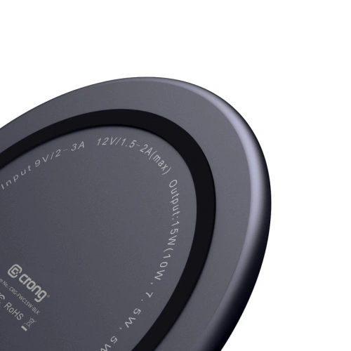 Ładowarka bezprzewodowa Crong PowerSpot Fast Wireless Charger Qi 15W USB-C (Shadow Black)
