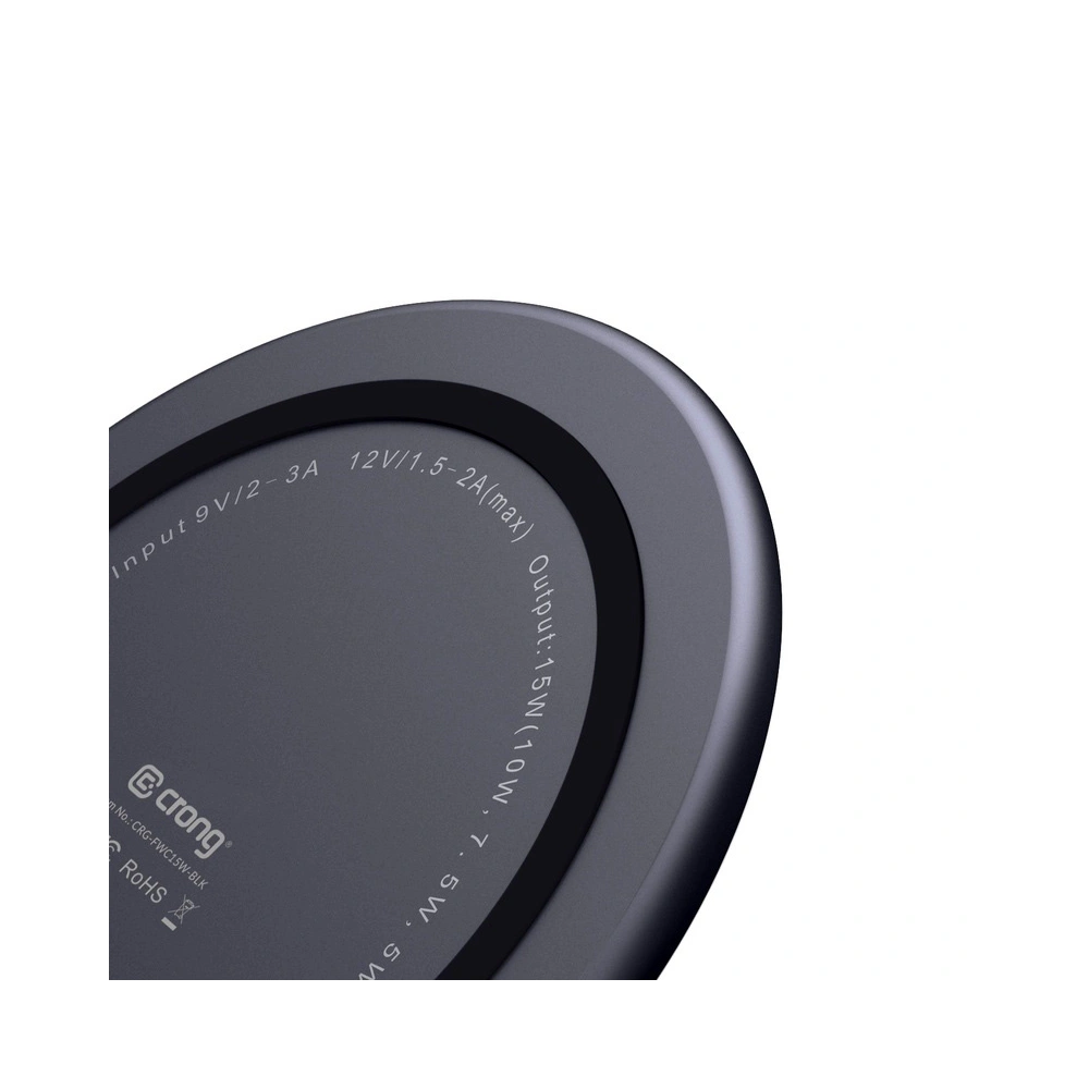 Hurtownia GSM - Vezeték nélküli töltő Crong PowerSpot Gyors Vezeték nélküli Töltő Qi 15W USB-C (Shadow Black) - CRG364 - {ean13} - Hurt