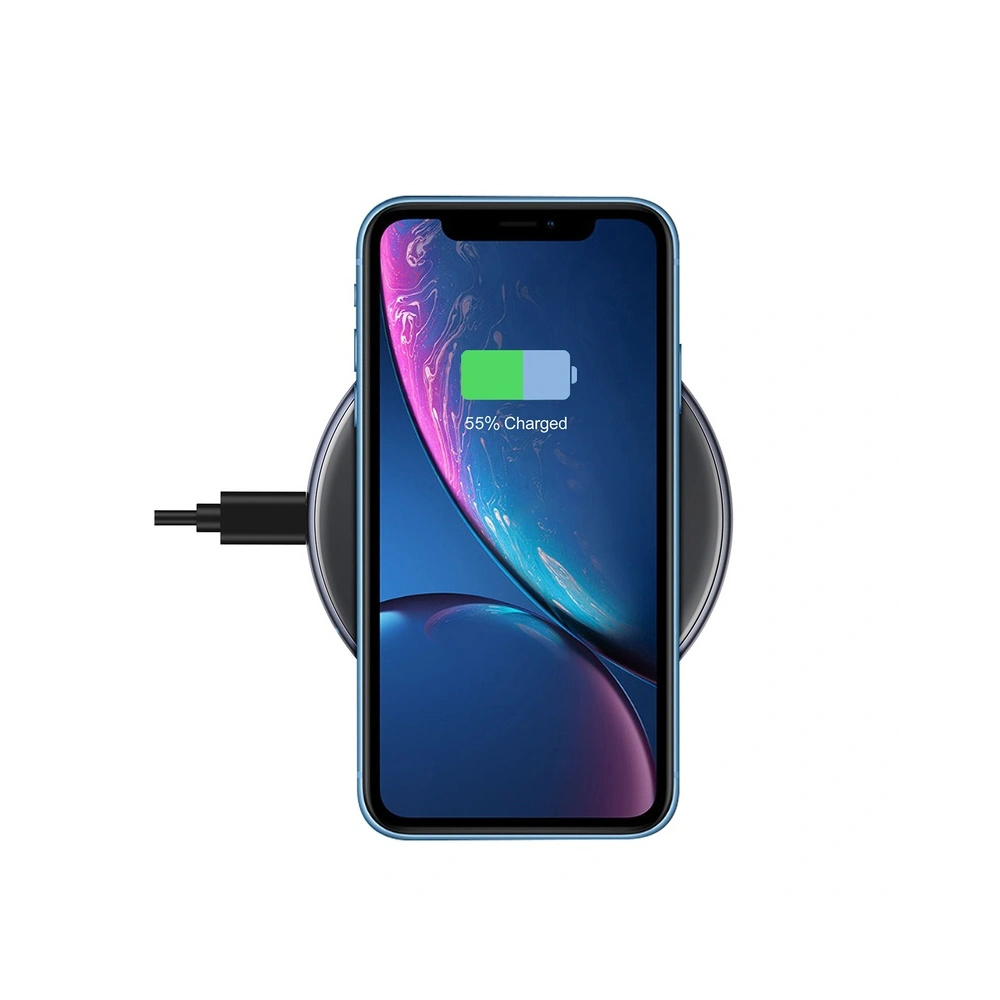 Hurtownia GSM - Kabelloses Ladegerät Crong PowerSpot Fast Wireless Charger Qi 15W USB-C (Shadow Black) - CRG364 - {ean13} - Hurt
