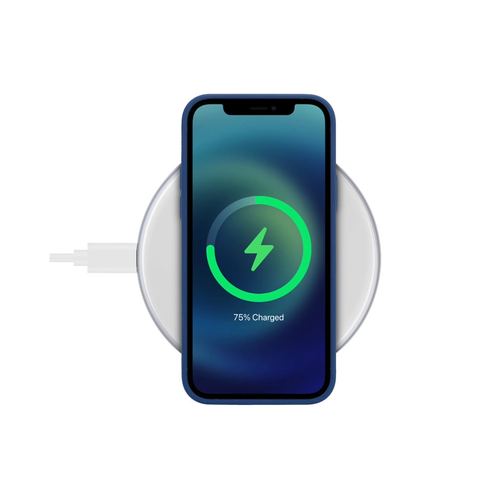 Hurtownia GSM - Kabelloses Ladegerät Crong PowerSpot Fast Wireless Charger Qi 15W USB-C (Silber Weiß) - CRG365 - {ean13} - Hurt