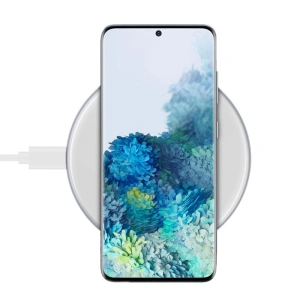 Hurtownia GSM - Vezeték nélküli töltő Crong PowerSpot Gyors Vezeték nélküli Töltő Qi 15W USB-C (Ezüst Fehér) - CRG365 - {ean13} - Hurt