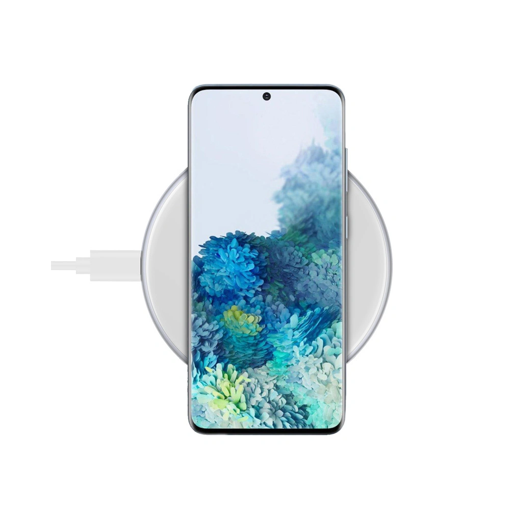 Hurtownia GSM - Kabelloses Ladegerät Crong PowerSpot Fast Wireless Charger Qi 15W USB-C (Silber Weiß) - CRG365 - {ean13} - Hurt